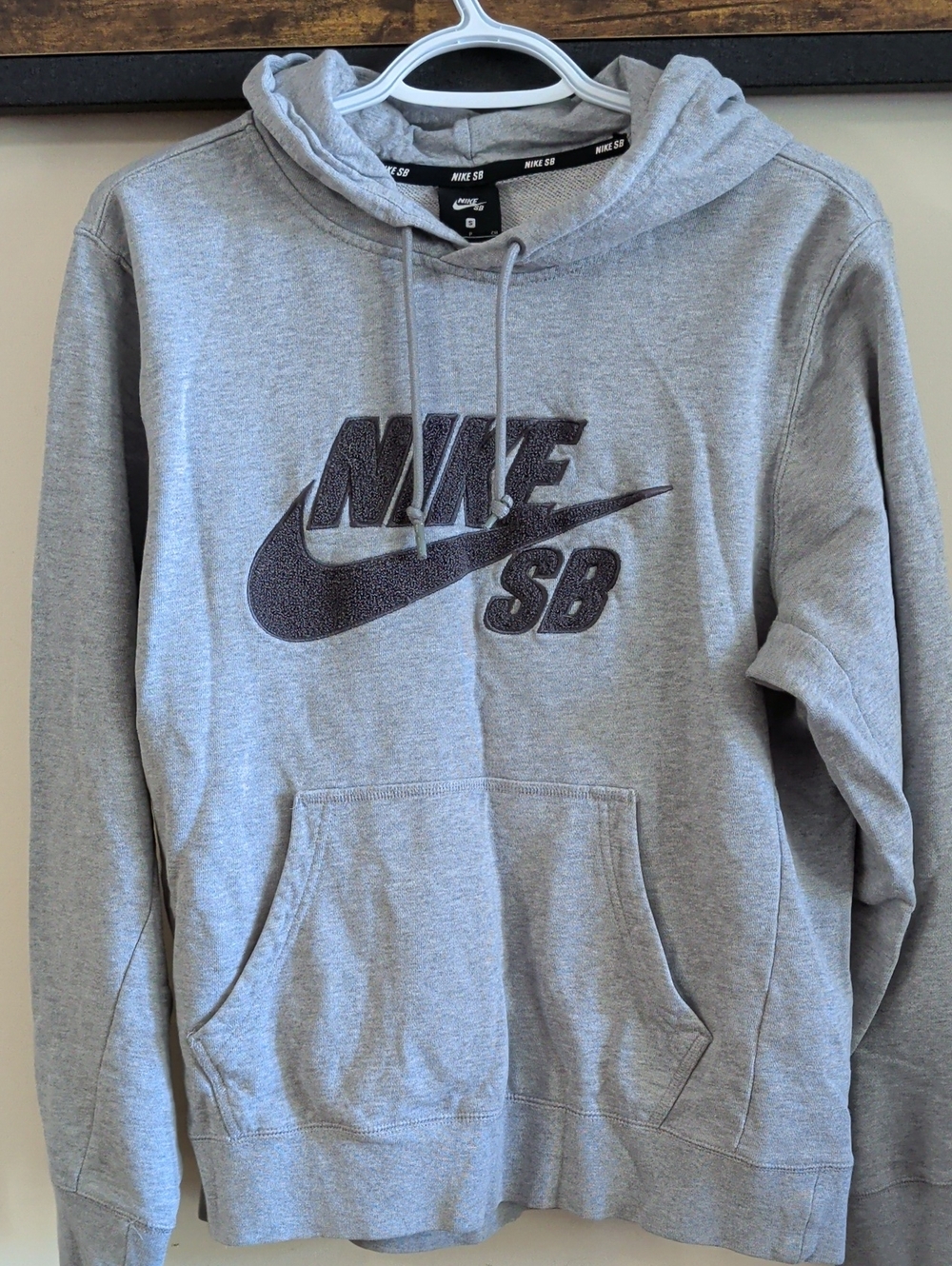 Nike Gray Hoodie with Embroidered Logo